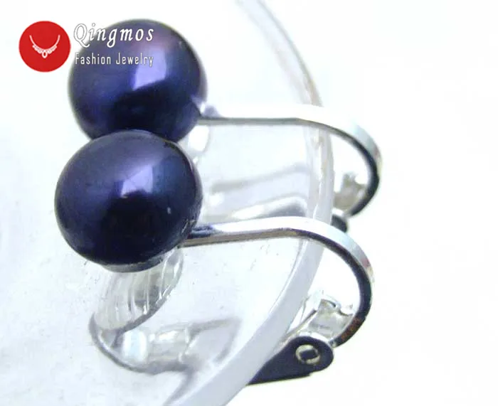 Qingmos Trendy Pearl Clip on Earrings for Women with 7-8mm Natural Black Flat Round Pearl Earring Sterling Silver S925 Clip-340
Qingmos Trendy Pearl Clip on Earrings for Women with 7-8mm Natural Black Flat Round Pearl Earring Sterling Silver S925 Clip-340