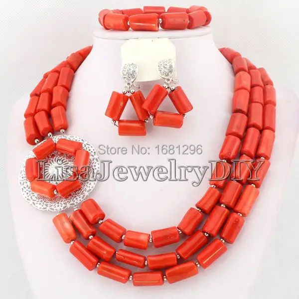 Silver Tone African Coral Beads Jewelry Sets Nigerian Wedding African Bridal Jewelry Sets HD0296
Silver Tone African Coral Beads Jewelry Sets Nigerian Wedding African Bridal Jewelry Sets HD0296