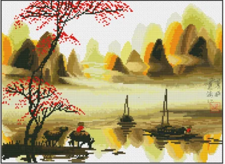 Lijiang River Landscape cross stitch kit DMC brand thread animal dog count canvas fabric embroidery handmade needlework craft
Lijiang River Landscape cross stitch kit DMC brand thread animal dog count canvas fabric embroidery handmade needlework craft