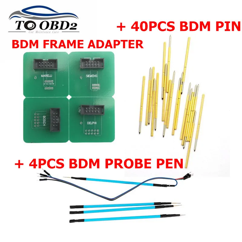 

4 шт./компл. зондовые ручки 4 шт. контактов с соединительным кабелем сменные светодиодные BDM Рамка OBD2 программирование и BDM булавки для 40 шт. игл для BDM