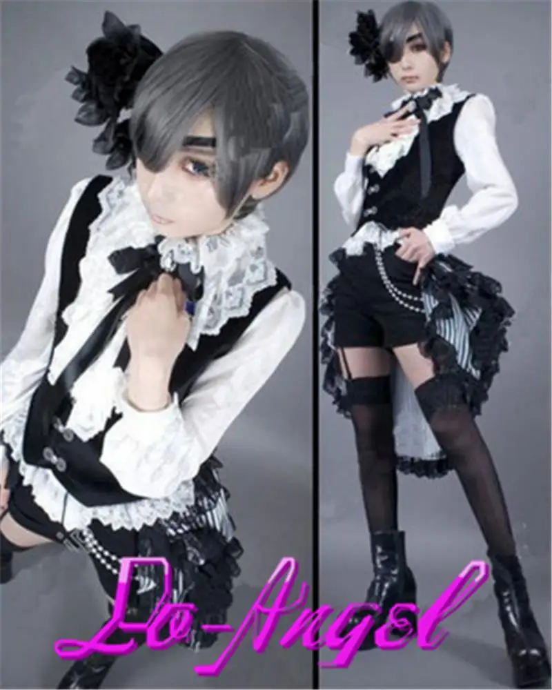 Anime Kuroshitsuji Black Butler Ciel Phantomhive Cosplay Costume Dress Girls Lolita Uniform Full Set Customized Size
Anime Kuroshitsuji Black Butler Ciel Phantomhive Cosplay Costume Dress Girls Lolita Uniform Full Set Customized Size