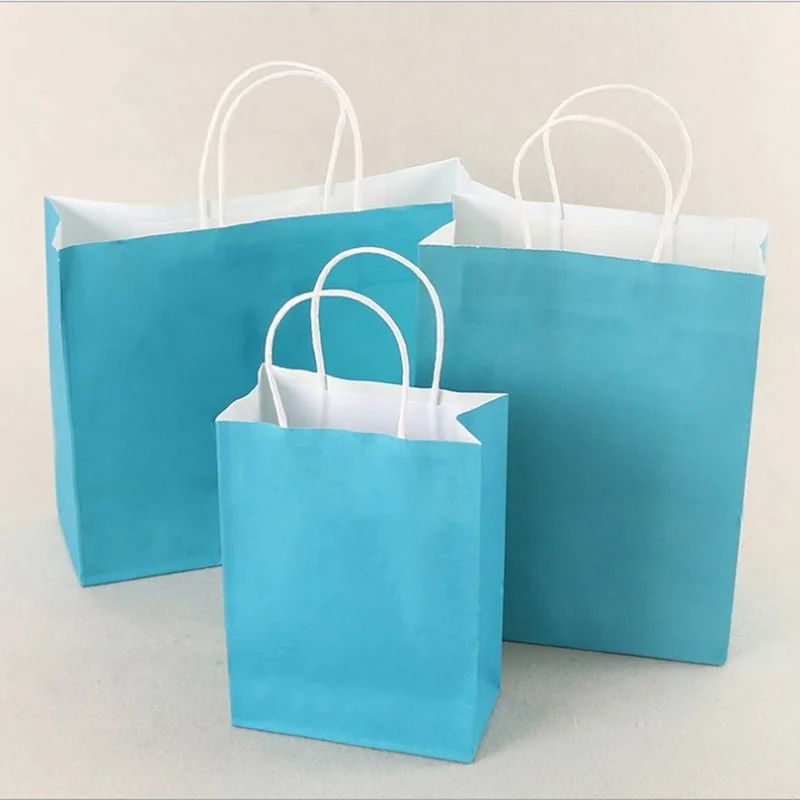 10 Pcs/lot Festival Gift Kraft Bag Blue Shopping Bags Recyclable Paper Bag With Handles 6 Size Optional
10 Pcs/lot Festival Gift Kraft Bag Blue Shopping Bags Recyclable Paper Bag With Handles 6 Size Optional