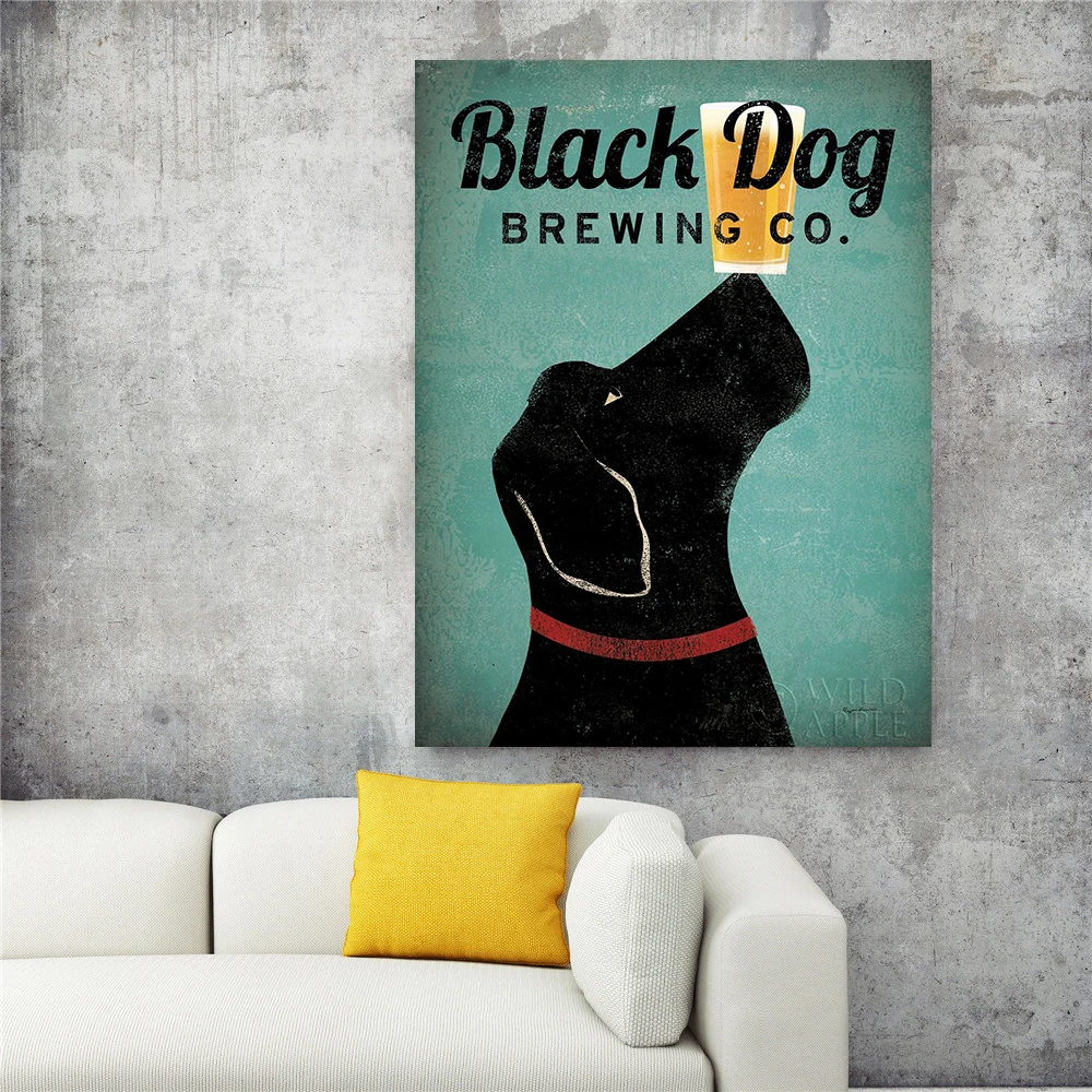Wall Art Retro Black Dog Shepherd Doberman Drink Dog Canvas Pictures for Living Room Vintage Poster Animals Cuadros Decoracion
Wall Art Retro Black Dog Shepherd Doberman Drink Dog Canvas Pictures for Living Room Vintage Poster Animals Cuadros Decoracion