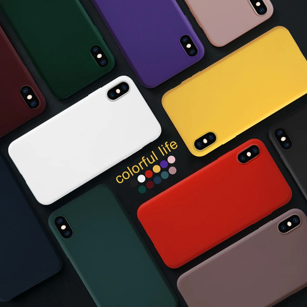 Силиконовый чехол для iphone 5s 5 s se 6 6s оболочка Apple 7 8 plus x xs max xr бампер|Бамперы| |