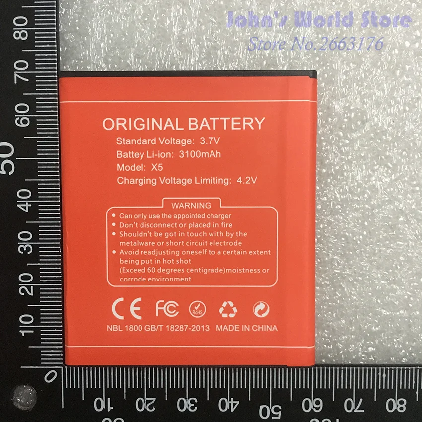 Аккумулятор для смартфона DOOGEE X5/X5 Pro литий-ионный аккумулятор большой емкости 3100
