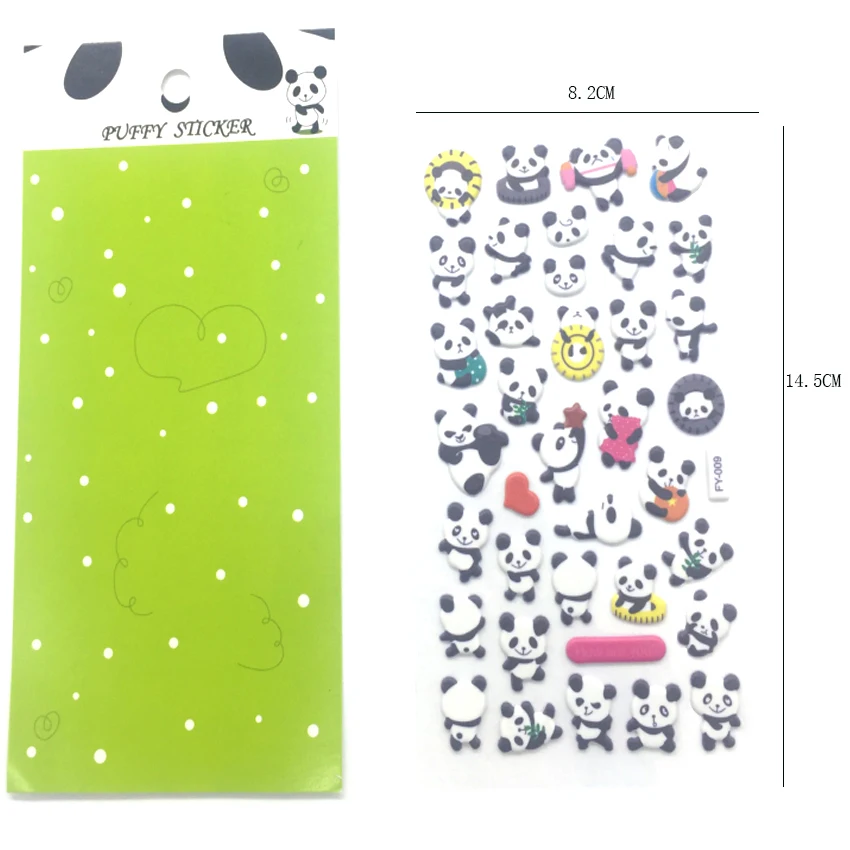 1pack/lot 3D Kawaii Cartoon Panda Heart Star Bubble Adhesive Scrapbook Sticker Children Decorative Sticker Multi Package Label
1pack/lot 3D Kawaii Cartoon Panda Heart Star Bubble Adhesive Scrapbook Sticker Children Decorative Sticker Multi Package Label