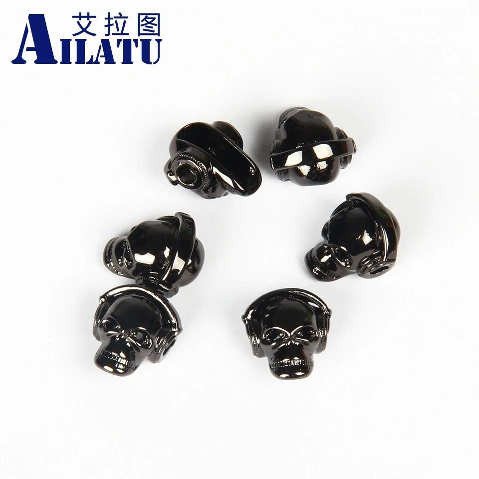 Ailatu 10 Pieces to Enjoy the Voice Brand Music Skull Copper Beads Black Eye CZ for DIY Fashion Bracelet or Necklace Jewelry
Ailatu 10 Pieces to Enjoy the Voice Brand Music Skull Copper Beads Black Eye CZ for DIY Fashion Bracelet or Necklace Jewelry