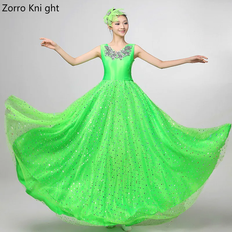Zorro Kni Ght Adult Chorus Suit Big Swing Skirt Long Section Middle-aged Poetry Reading Stage Costume Dress S-XXXL | Тематическая