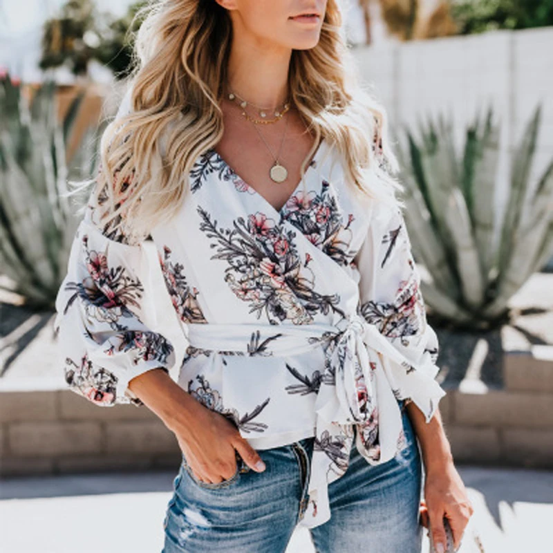 Chiffon Wrap Blouse Women Shirts 2019 Autumn Fashion Lantern Long Sleeve Blouses With Bow Belt Loose Casual Tops Womens Clothing
Chiffon Wrap Blouse Women Shirts 2019 Autumn Fashion Lantern Long Sleeve Blouses With Bow Belt Loose Casual Tops Womens Clothing