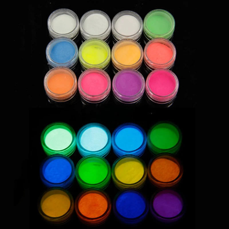 12 Pcs Phosphorescent After-Glow Pigment nail art neon pigment powder fluorescent glitter powder glow in dark acrylic powder
12 Pcs Phosphorescent After-Glow Pigment nail art neon pigment powder fluorescent glitter powder glow in dark acrylic powder
