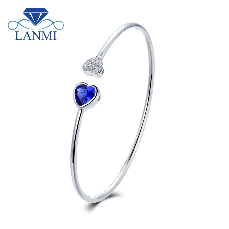 LANMI Wholesale Real 18K White Gold Natural Tanzanite Bracelet Pretty Bangle Diamond Promised Jewelry For Girl Party Gift
LANMI Wholesale Real 18K White Gold Natural Tanzanite Bracelet Pretty Bangle Diamond Promised Jewelry For Girl Party Gift