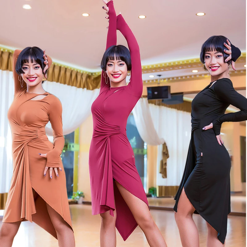 Latin Dance Dress Long Sleeve Irregular Skirt Lady Ballroom Tango Dresses Cha Salsa Clothes For Women Latin Practice Wear DN1505
Latin Dance Dress Long Sleeve Irregular Skirt Lady Ballroom Tango Dresses Cha Salsa Clothes For Women Latin Practice Wear DN1505