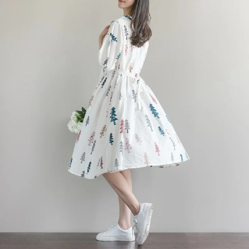 2021 Spring Summer Mori Girl Women Lovely Dress Peter Pan Collar Cute Half Sleeve Femininos Vestidos Cotton Casual Printed Dress
2021 Spring Summer Mori Girl Women Lovely Dress Peter Pan Collar Cute Half Sleeve Femininos Vestidos Cotton Casual Printed Dress