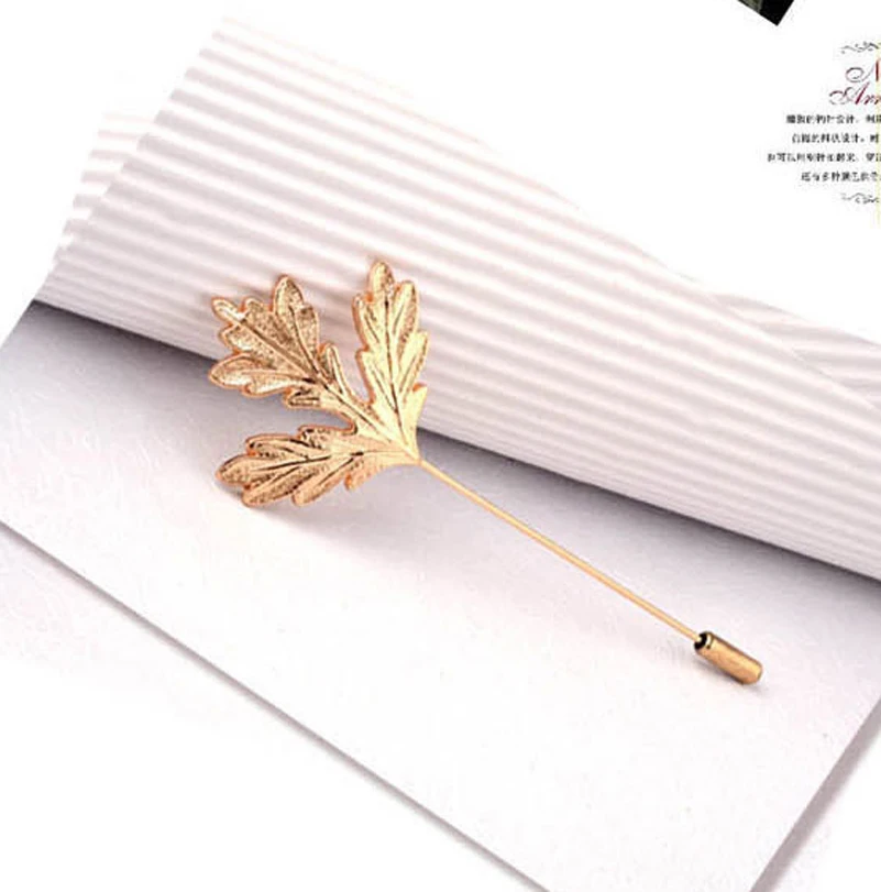 Gold Silver plated maple leaf brooches for men women Costume jewelry accessories exquisite men's suits pin
Gold Silver plated maple leaf brooches for men women Costume jewelry accessories exquisite men's suits pin