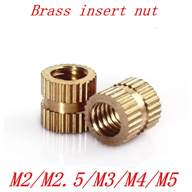 1000pcs wholesale M2 M2.5 M3 M4 M5 Braass insert nut Injection Molding Brass Knurled Thread Inserts Nuts
1000pcs wholesale M2 M2.5 M3 M4 M5 Braass insert nut Injection Molding Brass Knurled Thread Inserts Nuts