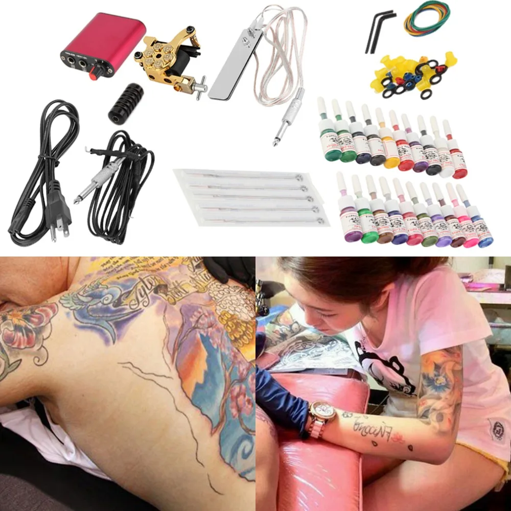 New Tattoo Machines Gun Equipment Power Supply 20 Color Ink Cup Tattoo Set Brand New
New Tattoo Machines Gun Equipment Power Supply 20 Color Ink Cup Tattoo Set Brand New