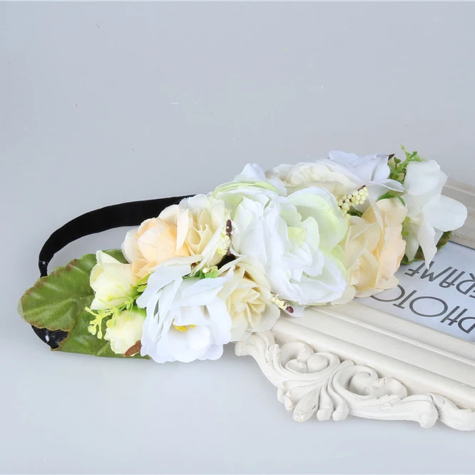 2019 New Bride Malaysia Flower Headband Festival Wedding Floral Summer Hair Band Scrunchy Headband