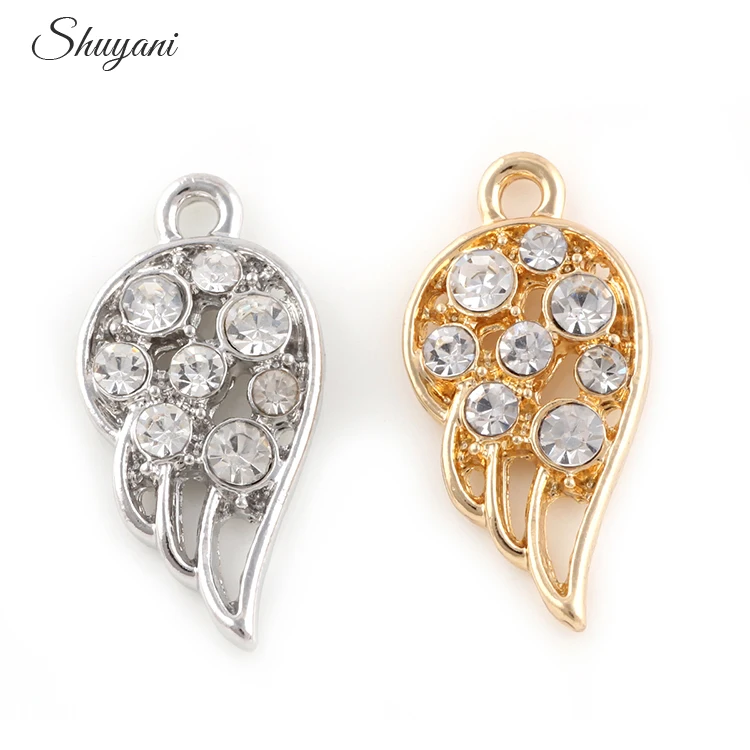20PCS Rhinestone Alloy Metal Wings Charm Pendant Handmade Bracelet Women Accessories 27*14mm
20PCS Rhinestone Alloy Metal Wings Charm Pendant Handmade Bracelet Women Accessories 27*14mm