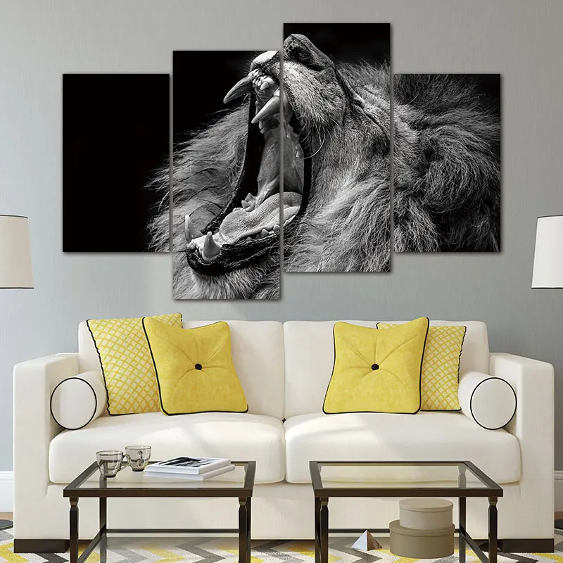 4 Panels Unframed Canvas Photo Prints The Roaring Lion Wall Decorations for Living Room Home Office Artwork Giclee Paintings
4 Panels Unframed Canvas Photo Prints The Roaring Lion Wall Decorations for Living Room Home Office Artwork Giclee Paintings