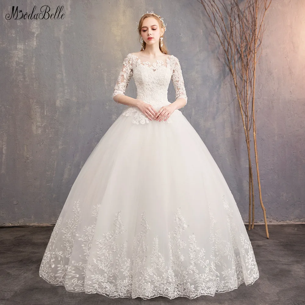 modabelle White Ivory Cheap Wedding Dress Tulle Mariage Half Sleeves Appliques Lace Ball Gown Wedding Dress Vestidos De Novias
modabelle White Ivory Cheap Wedding Dress Tulle Mariage Half Sleeves Appliques Lace Ball Gown Wedding Dress Vestidos De Novias