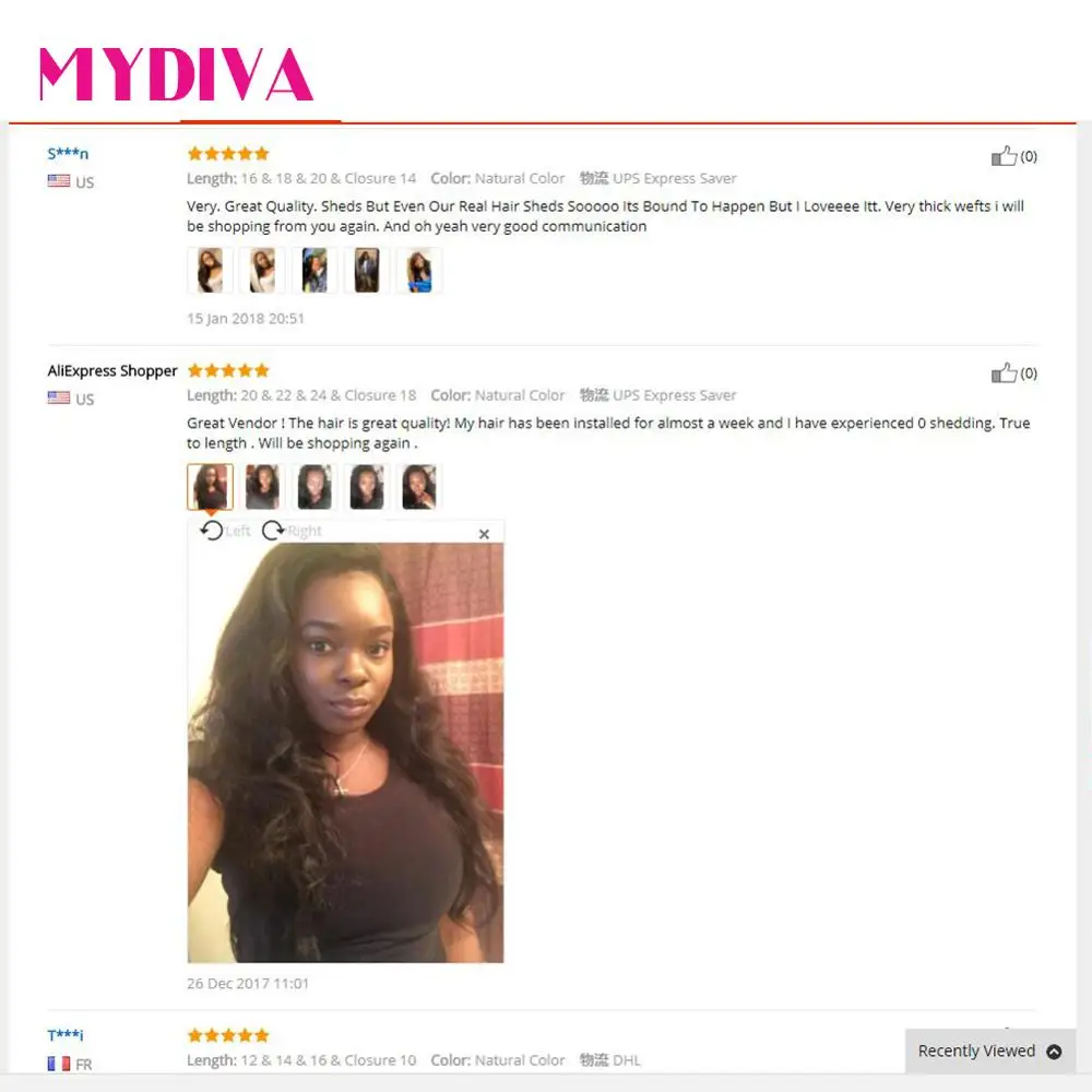 Mydiva Peruvian Body Wave Human Hair Extension 3 Bundles With Lace Closure 4Pcs/Lot Non-Remy Hair Weaving Bundles With Closure
Mydiva Peruvian Body Wave Human Hair Extension 3 Bundles With Lace Closure 4Pcs/Lot Non-Remy Hair Weaving Bundles With Closure