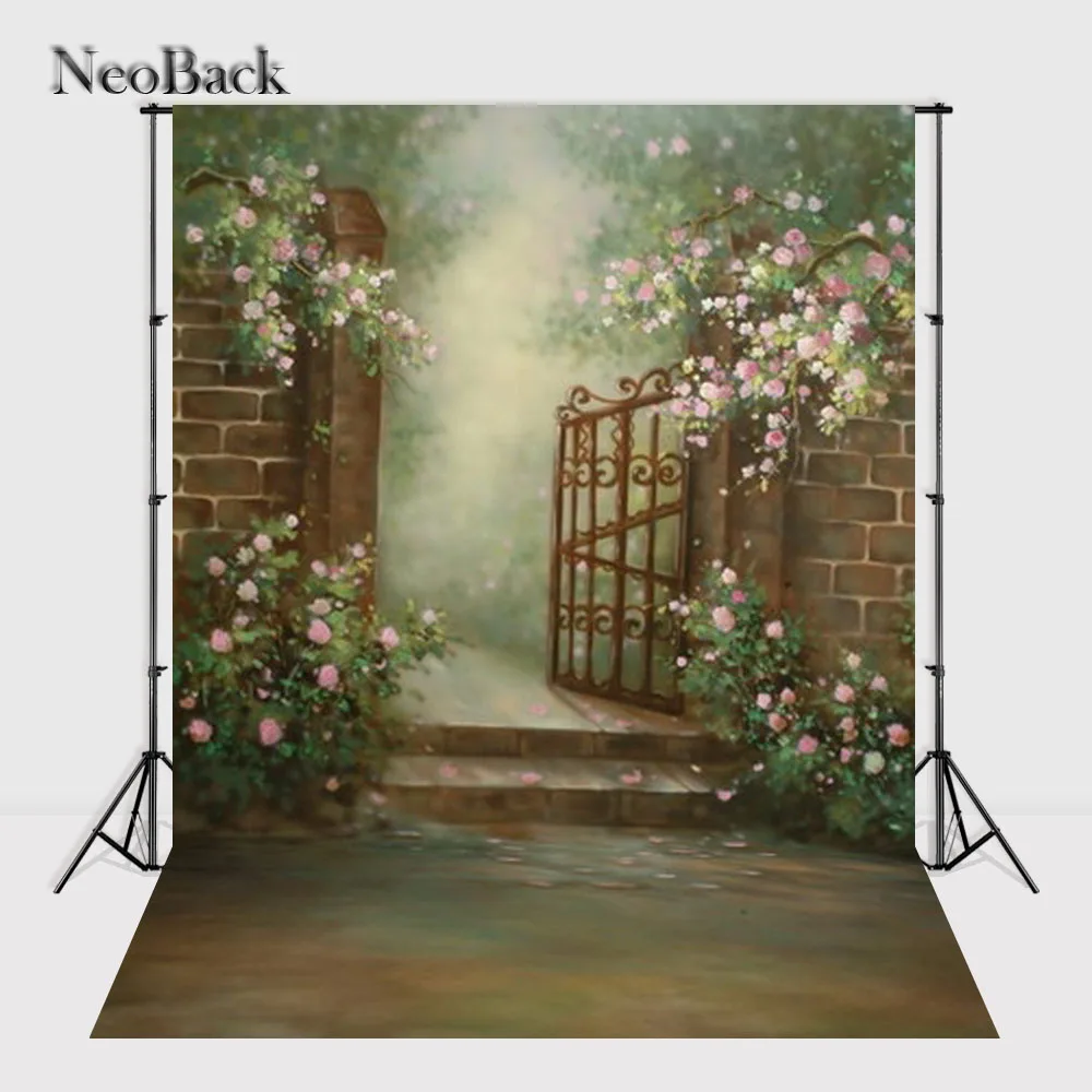 NeoBack 5x7 футов виниловая ткань задний двор живописный сад Вид Дети фотография фон