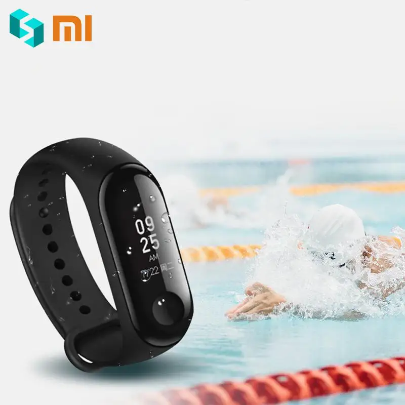 2018 Oringinal Xiaomi Mi Band 3 Smart Wristband Fitness Bracelet 50ATM Waterproof Heart Rate Monitor OLED Touch Screen Miband |