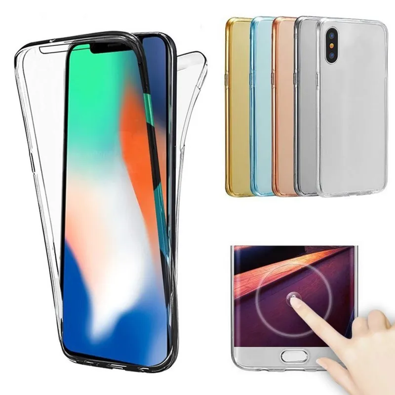 Роскошный мягкий силиконовый чехол с полным покрытием 360 градусов для iPhone X XR XS Max 6
