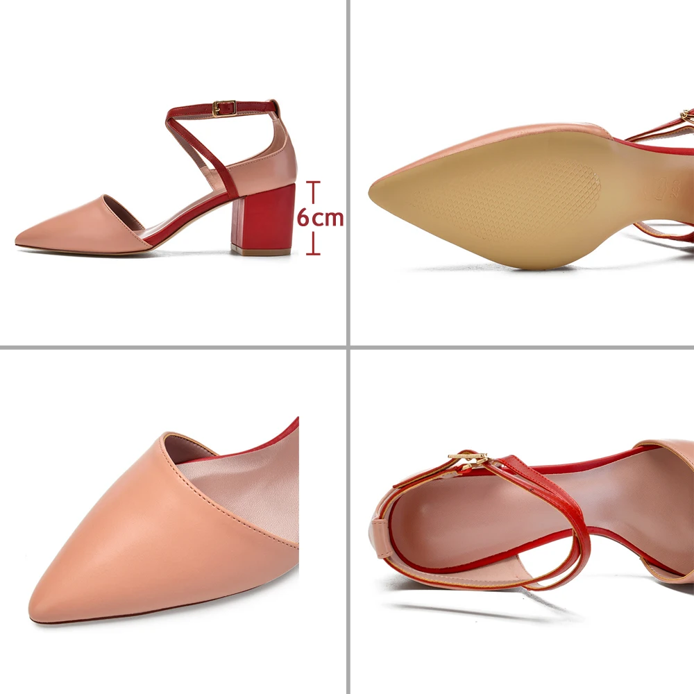 2020 Spring Summer Women Pumps Fashion Ankle Strap Women Sandals Pointed Toe Genuine Leather Heels Sandals Shoes Woman
2020 Spring Summer Women Pumps Fashion Ankle Strap Women Sandals Pointed Toe Genuine Leather Heels Sandals Shoes Woman