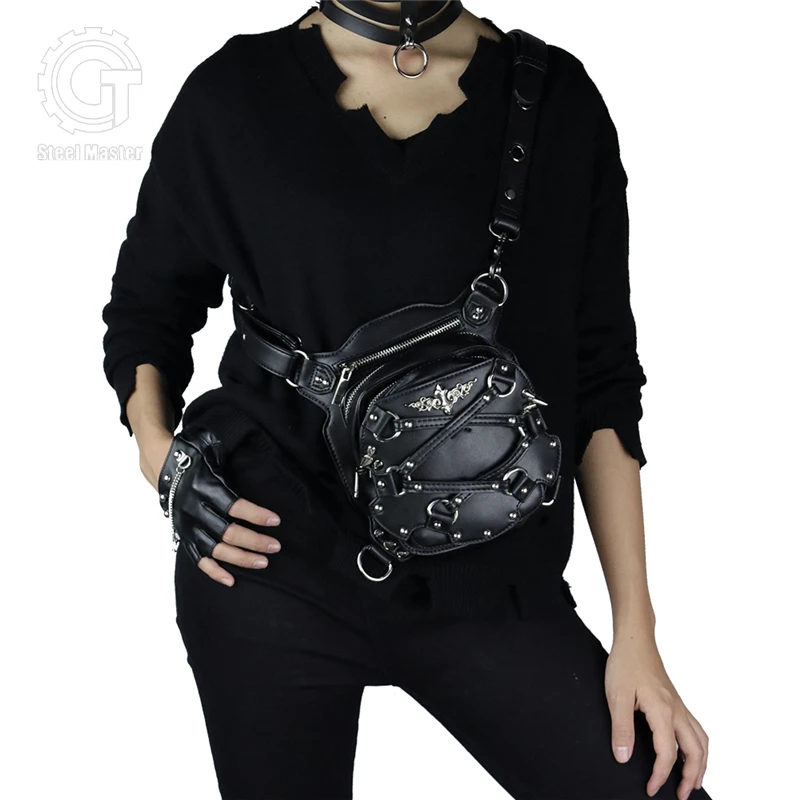 Steampunk Street Leg Bag Belt Clear Leather Fanny Pack for Women Chest Crossbody Vintage Black Mini Thigh Holster
Steampunk Street Leg Bag Belt Clear Leather Fanny Pack for Women Chest Crossbody Vintage Black Mini Thigh Holster