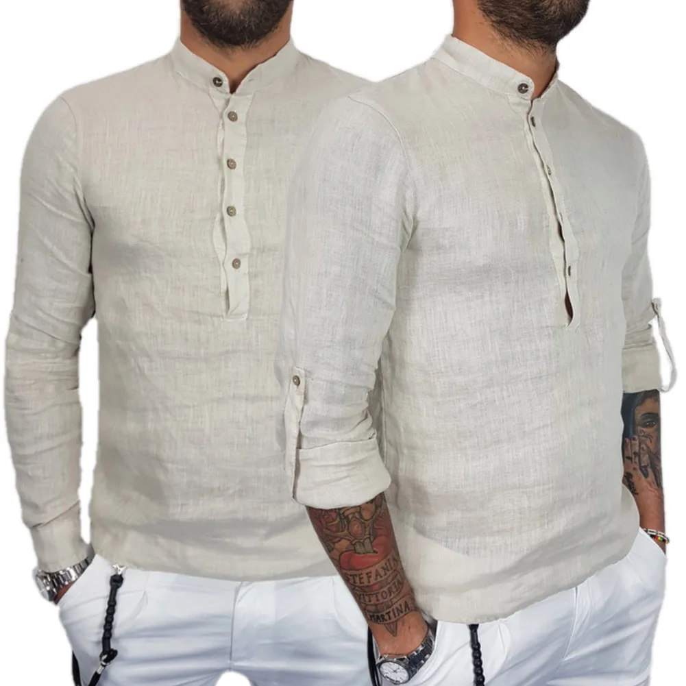 Men'S Shirts Retro V-Neck Japan Style High Quality Button Tops Shirts Long Sleeve Casual Shirts Summer Tops 2018 New Fashion
Men'S Shirts Retro V-Neck Japan Style High Quality Button Tops Shirts Long Sleeve Casual Shirts Summer Tops 2018 New Fashion