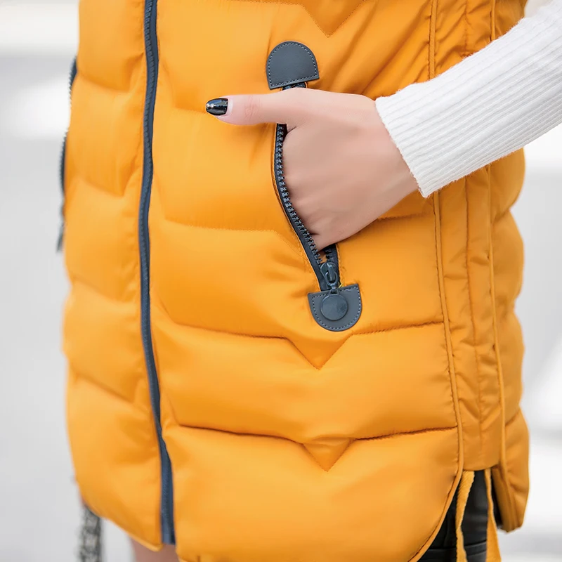 ALMUERK Winter Women Waistcoat Hooded Down Warm Vest Long Sleeveless Casual Women Clothing Solid Plus Size Female Outwear
ALMUERK Winter Women Waistcoat Hooded Down Warm Vest Long Sleeveless Casual Women Clothing Solid Plus Size Female Outwear