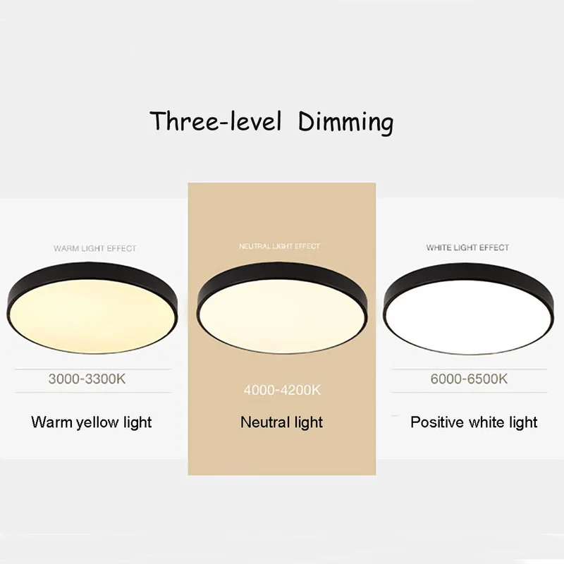 Minimalist LED Ultra-Thin Ceiling Light, Three-Level Dimming Living Room Lighting Bedroom Kitchen Surface Mount Panel lamp
Minimalist LED Ultra-Thin Ceiling Light, Three-Level Dimming Living Room Lighting Bedroom Kitchen Surface Mount Panel lamp