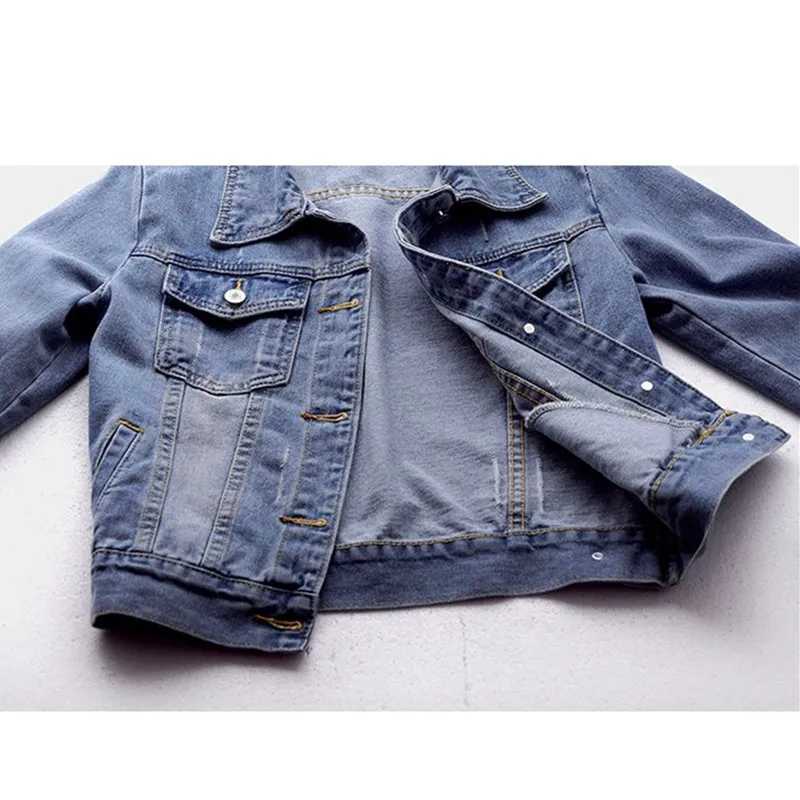 Single-breasted Denim Jacket Ladies Tops 2019 Spring Autumn Fashion Slim Female Long Sleeve Jeans Jacket Casual Basic Outerwear
Single-breasted Denim Jacket Ladies Tops 2019 Spring Autumn Fashion Slim Female Long Sleeve Jeans Jacket Casual Basic Outerwear