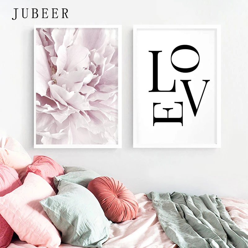 Nordic Style Pink Peony Flower Wall Art Large Love Posters and Prints for Bedroom Posters on the Wall Modern Home Decor
Nordic Style Pink Peony Flower Wall Art Large Love Posters and Prints for Bedroom Posters on the Wall Modern Home Decor