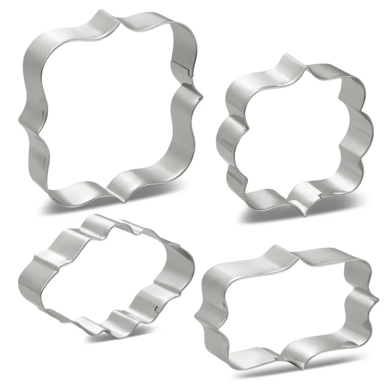 KENIAO 4pcs Plaque Cookie Cutters Set Stainless Steel Mould Frame Fondant Cutters Oval Square Rectangle Blessing Frame Cutter
KENIAO 4pcs Plaque Cookie Cutters Set Stainless Steel Mould Frame Fondant Cutters Oval Square Rectangle Blessing Frame Cutter