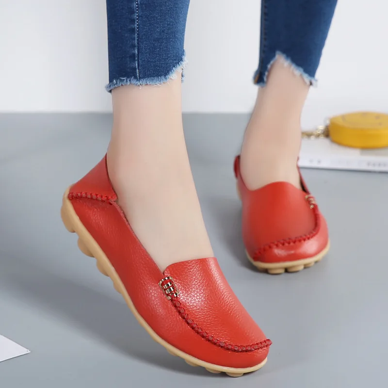 Women Flats Genuine Leather 2017 Fashion Women Shoes Breathable Slip-on Peas Massage Ballet Flats Candy Colors
Women Flats Genuine Leather 2017 Fashion Women Shoes Breathable Slip-on Peas Massage Ballet Flats Candy Colors