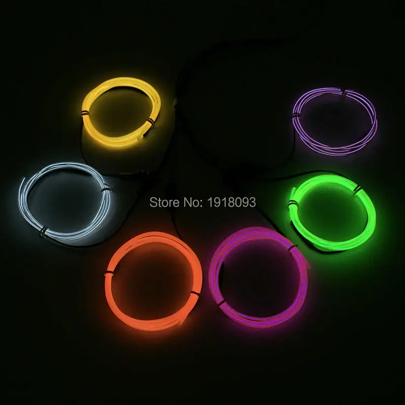 Hot! Fashion DC-3V Batteries Drive 6 pieces 2.3mm 1 Meter EL Wire led strip waterproof LED neon light Wedding decoration
Hot! Fashion DC-3V Batteries Drive 6 pieces 2.3mm 1 Meter EL Wire led strip waterproof LED neon light Wedding decoration