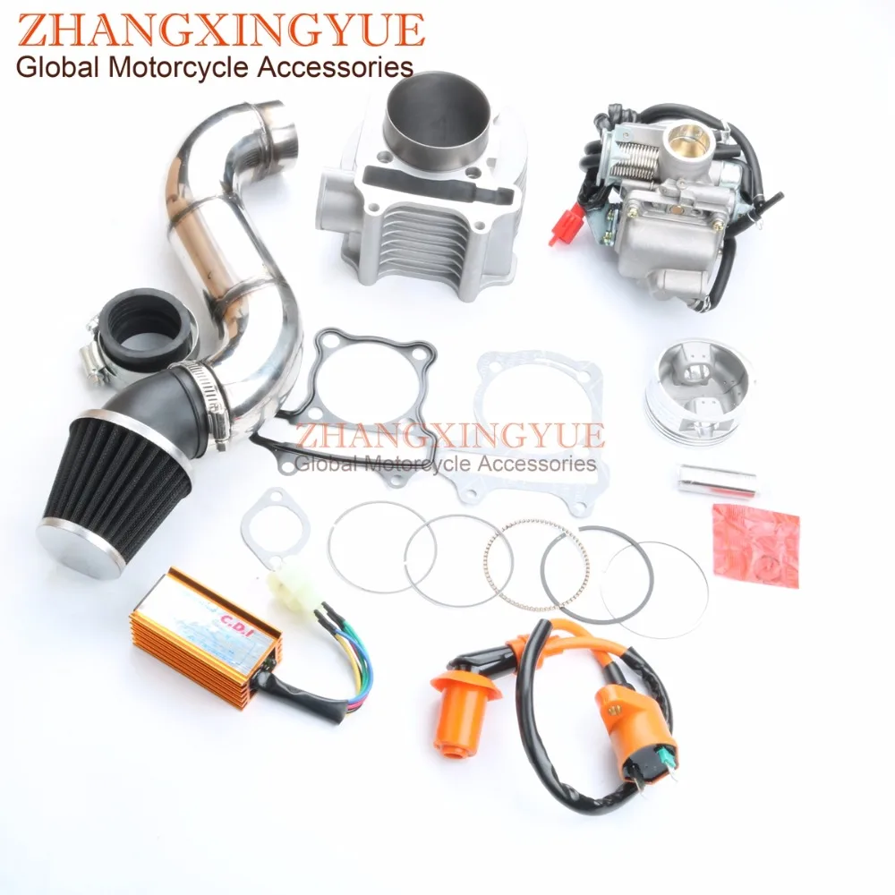 61mm Cylinder kit 42mm air filter PD24J carburetor AC CDI for GY6 150cc upgrade to 180cc 157QMJ 4T
61mm Cylinder kit 42mm air filter PD24J carburetor AC CDI for GY6 150cc upgrade to 180cc 157QMJ 4T