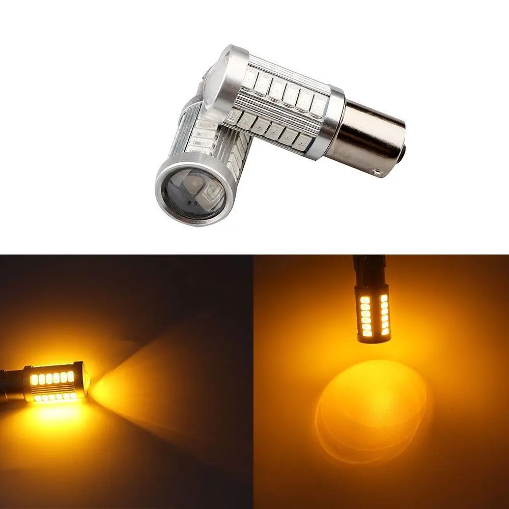 Pair 1156 BAU15S PY21W LED Daytime Running Light Amber Orange Yellow Bulb 33SMD For Car Turn Signal Backup Reverse Auto Bulbs
Pair 1156 BAU15S PY21W LED Daytime Running Light Amber Orange Yellow Bulb 33SMD For Car Turn Signal Backup Reverse Auto Bulbs
