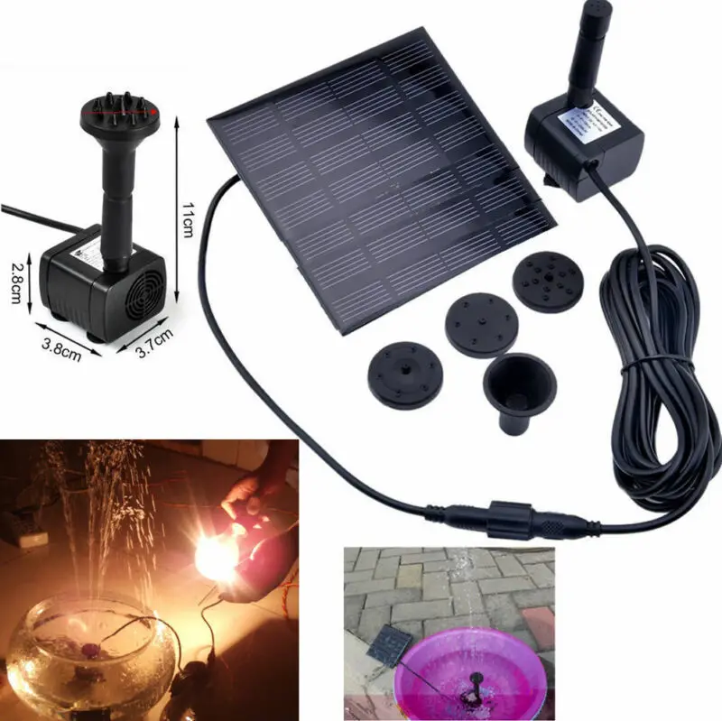 DC7V Solar Pump Marine Water Pump Submersible Solar Power Fountain Water Pump Kit Panel Pond Pool For Outdoor Garden
DC7V Solar Pump Marine Water Pump Submersible Solar Power Fountain Water Pump Kit Panel Pond Pool For Outdoor Garden