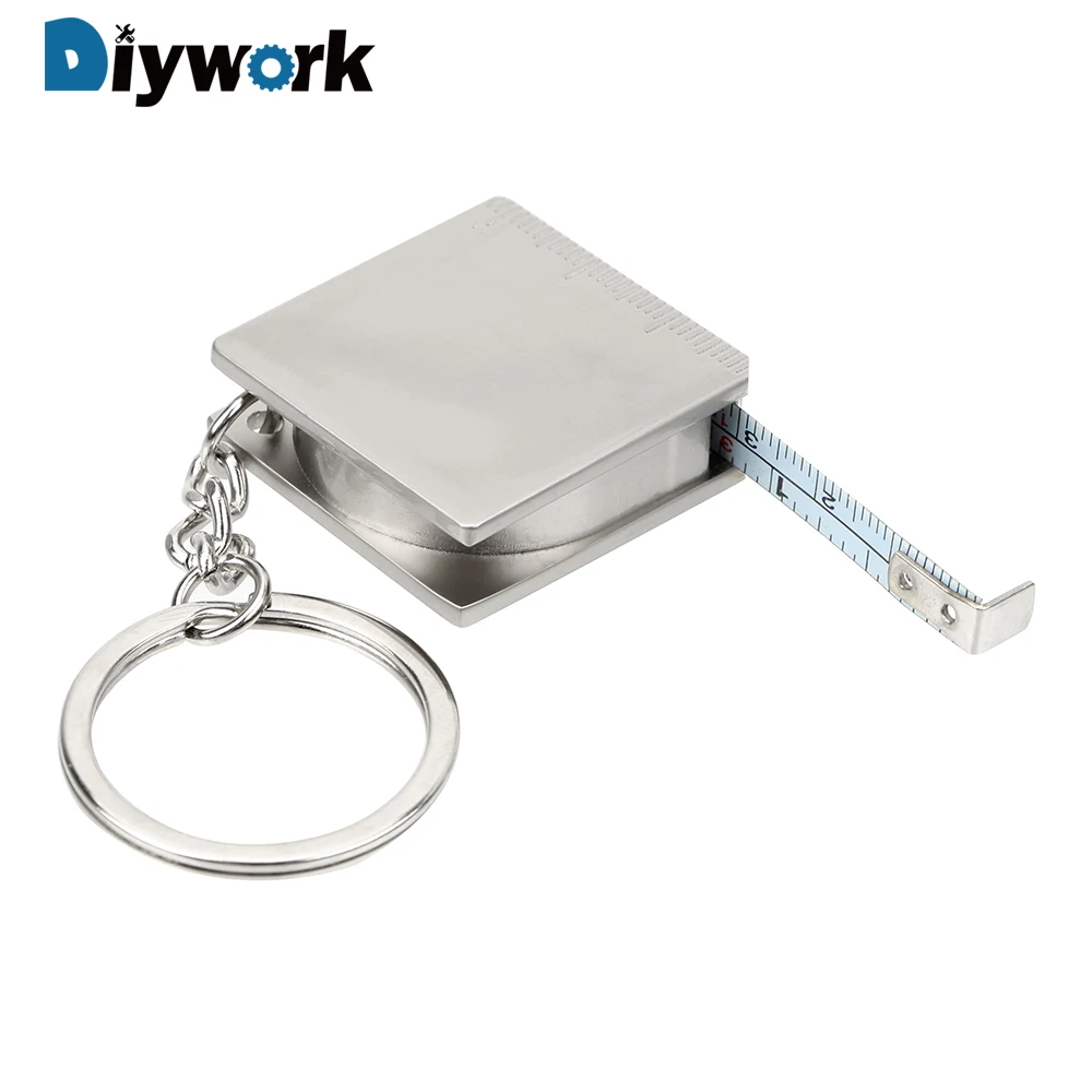 DIYWORK Measuring Tools Stainless Steel Retractable Ruler Tape Measure Keychain Key Ring Gauging Tools Keyring Pull Ruler
DIYWORK Measuring Tools Stainless Steel Retractable Ruler Tape Measure Keychain Key Ring Gauging Tools Keyring Pull Ruler