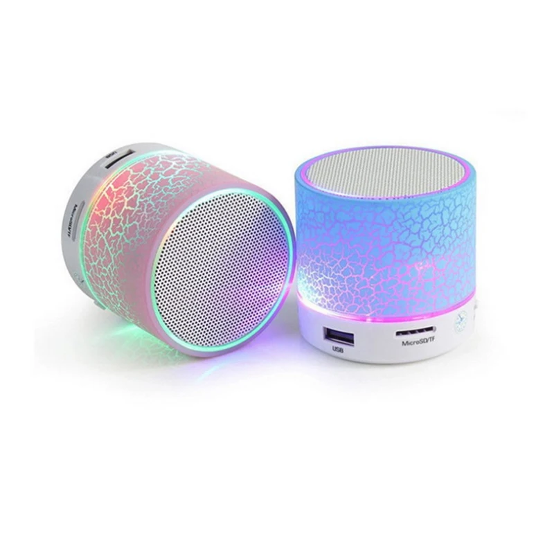 Беспроводной светодиодный мини динамик Bluetooth музыкальный аудио TF USB FM стерео