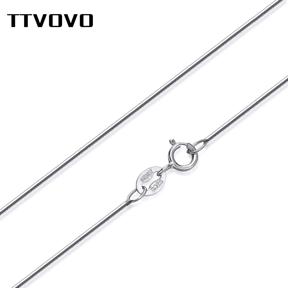 TTVOVO Solid 925 Sterling Snake Chain Necklaces for Pendant Women 0.8MM Italian Crafted Necklace Lightweight Strong S925 Jewelry
TTVOVO Solid 925 Sterling Snake Chain Necklaces for Pendant Women 0.8MM Italian Crafted Necklace Lightweight Strong S925 Jewelry