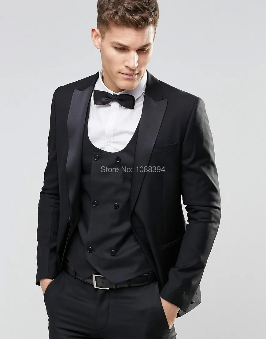2018 Italian Formal Dress Men Suit Black Slim Fit Best Man Groomsmen Suit Wedding Suits For Men Tuxedo 3 Pieces Bridegroom
2018 Italian Formal Dress Men Suit Black Slim Fit Best Man Groomsmen Suit Wedding Suits For Men Tuxedo 3 Pieces Bridegroom