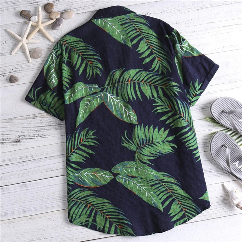New Men Vintage Hawaiian Shirts 2019 Summer Leaf Print Beach Wear Shirts Men Casual Sexy Slim Fit Shirts Top Camisa Masculina
New Men Vintage Hawaiian Shirts 2019 Summer Leaf Print Beach Wear Shirts Men Casual Sexy Slim Fit Shirts Top Camisa Masculina