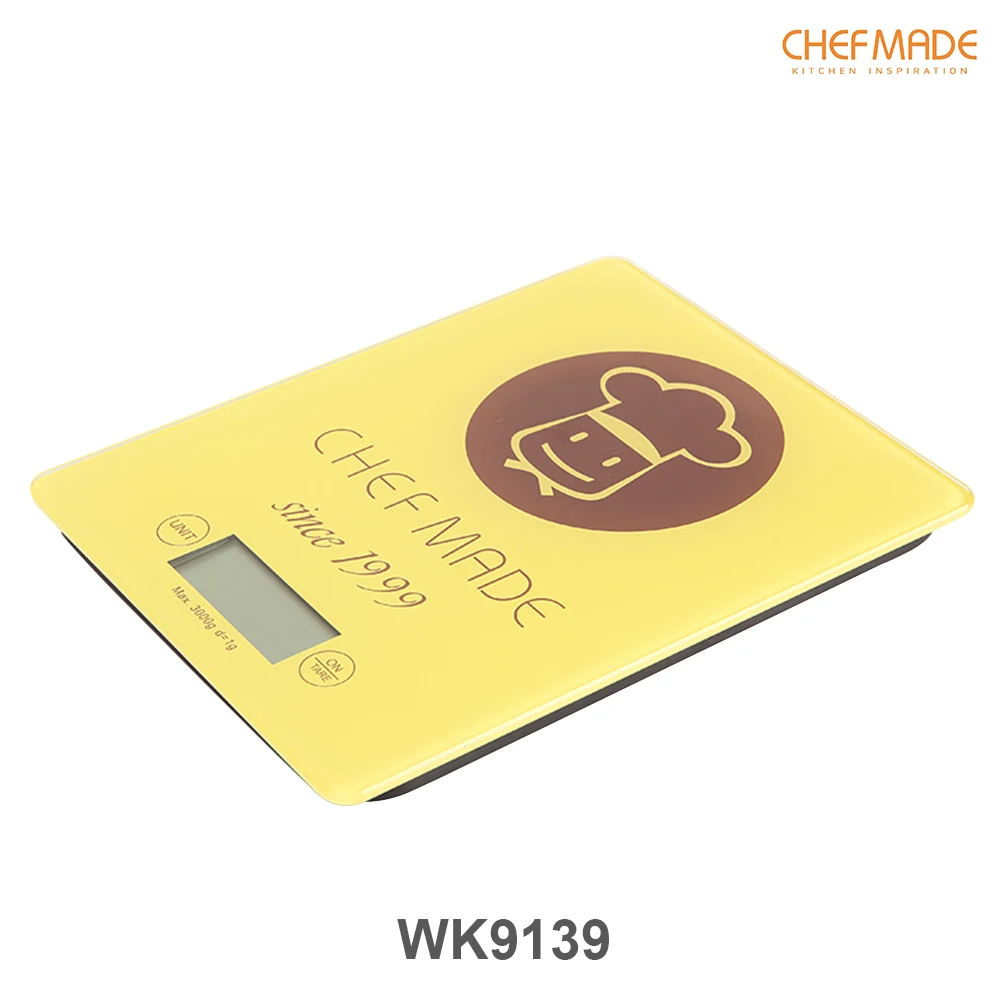 CHEFMADE электронный Кухня весы 1g Портативный 3 кг Стекло светодиодный цифровой
