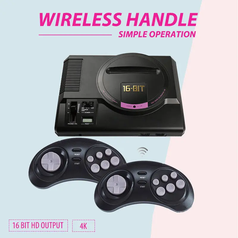 Горячая HDMI 16 бит видео игровая консоль SEGA MEGA DRIVE 1 бытие высокой четкости TV Out с 2 4G