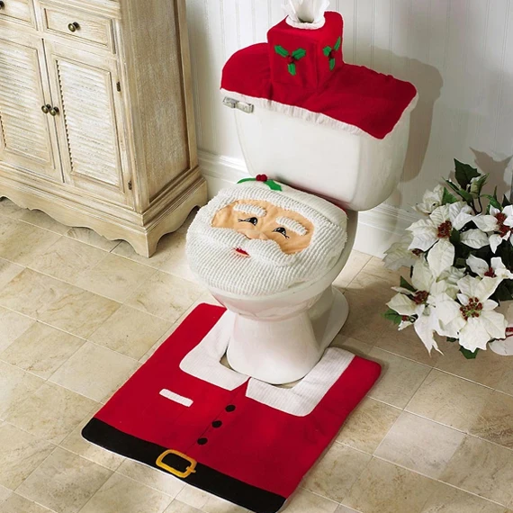 3Pcs/Set Snowman Christmas Santa Bathroom Toilet Seat Cover and Rug Set for Xmas Decoration
3Pcs/Set Snowman Christmas Santa Bathroom Toilet Seat Cover and Rug Set for Xmas Decoration