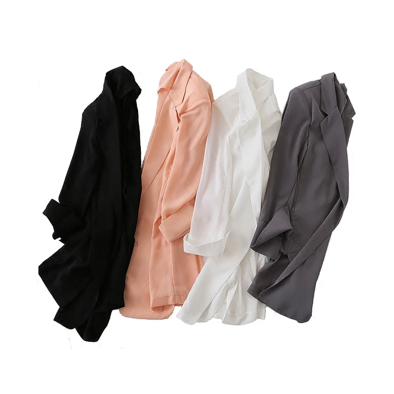 Spring and summer new style long loose chiffon suit women was thin solid color thin suit large size sun protection clothing
Spring and summer new style long loose chiffon suit women was thin solid color thin suit large size sun protection clothing